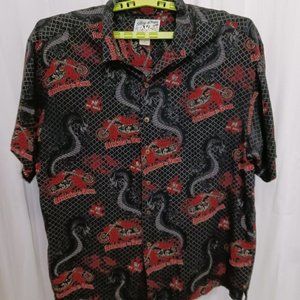 Big Dogs Men's  2XL “Attitude To Burn“ Motorcycle Dragon Theme Shirt